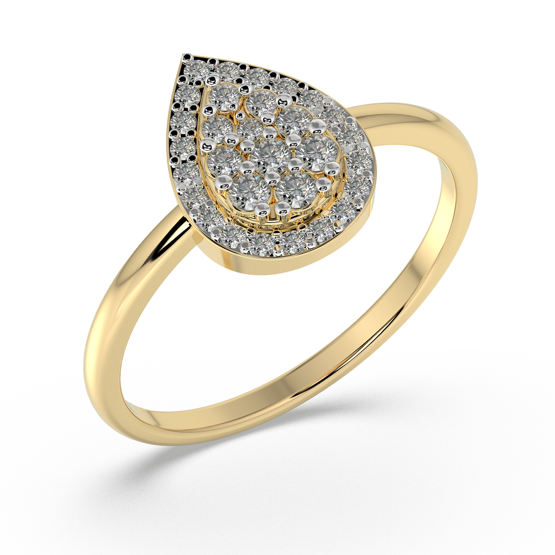 9K Gold Fleur Ring