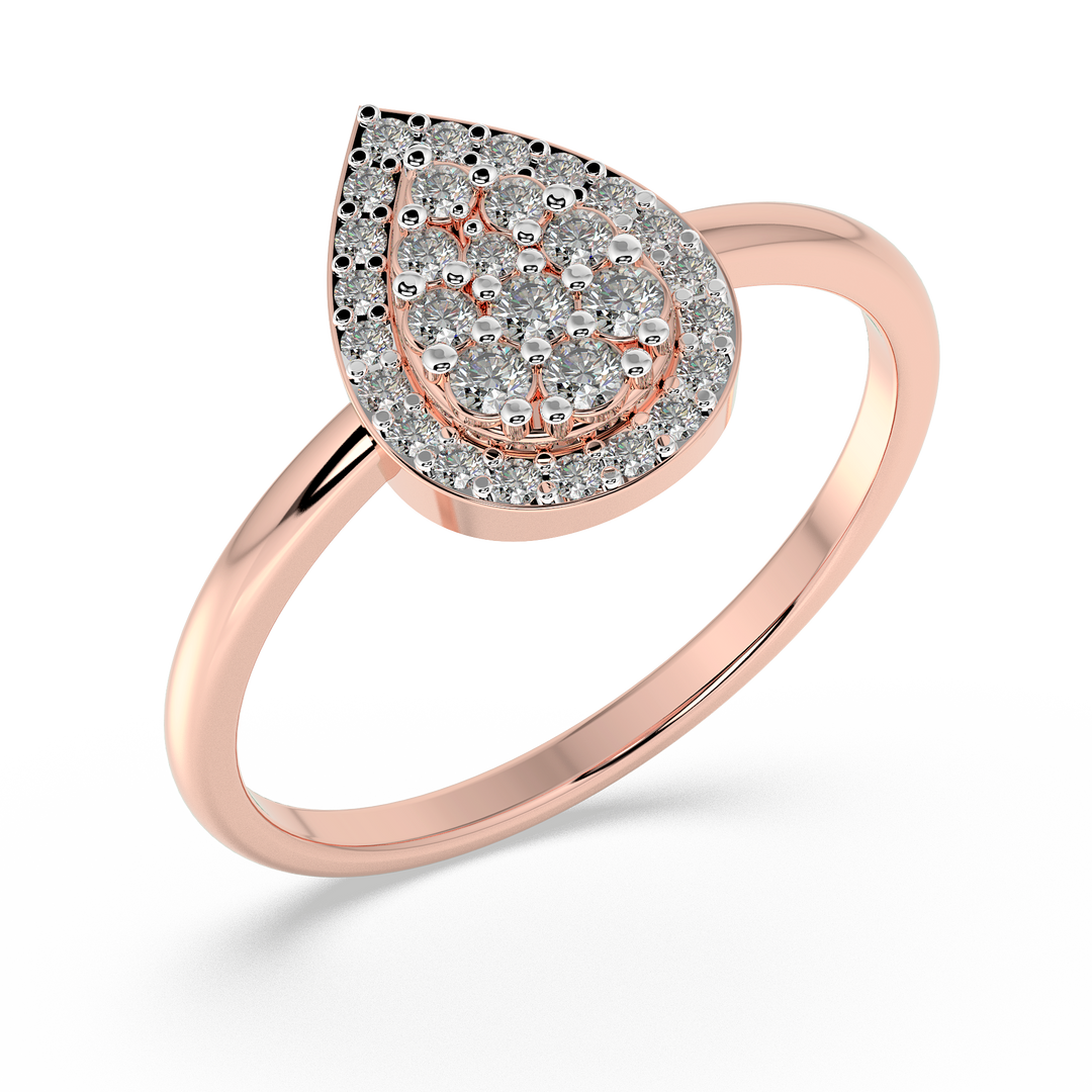9K Gold Fleur Ring