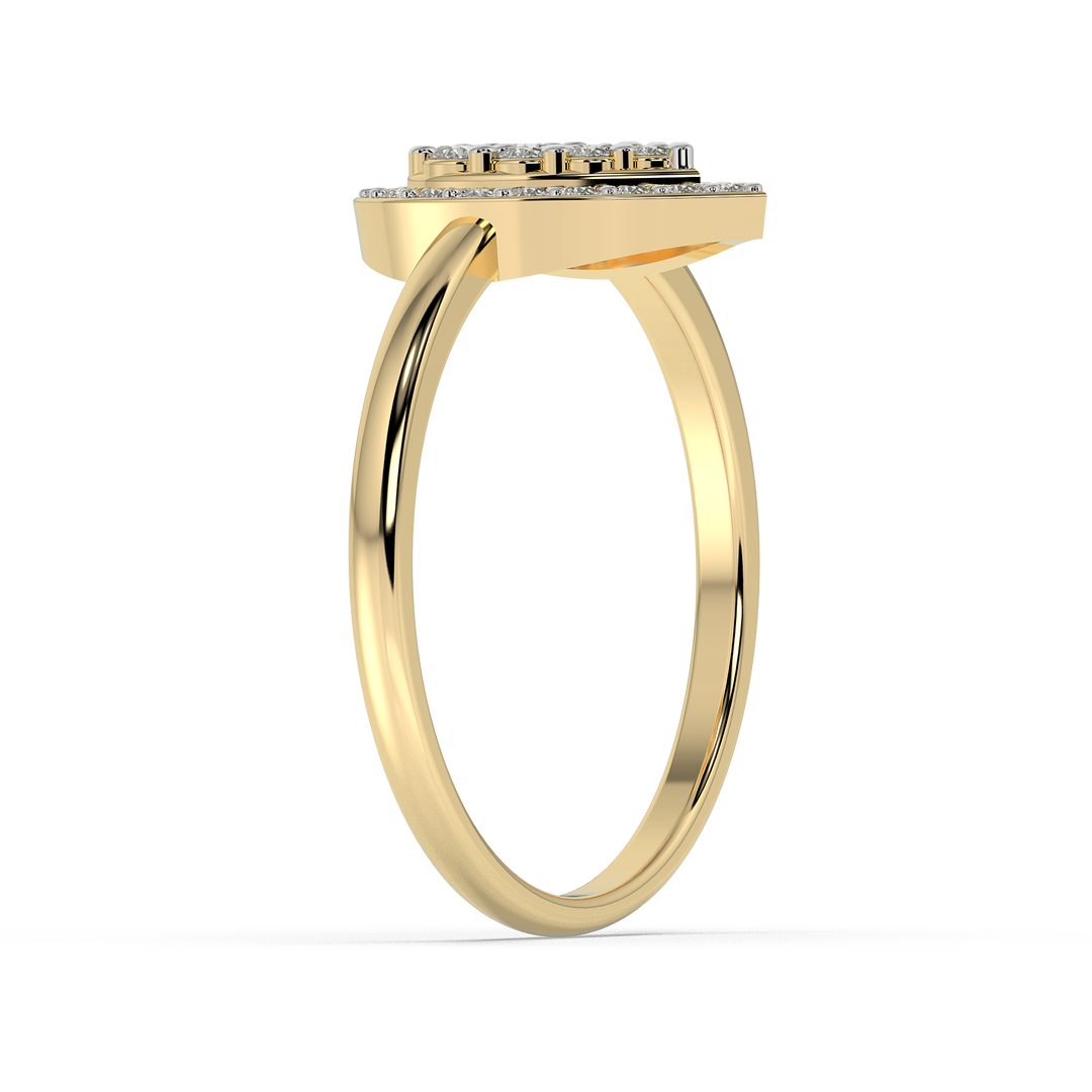9K Gold Fleur Ring
