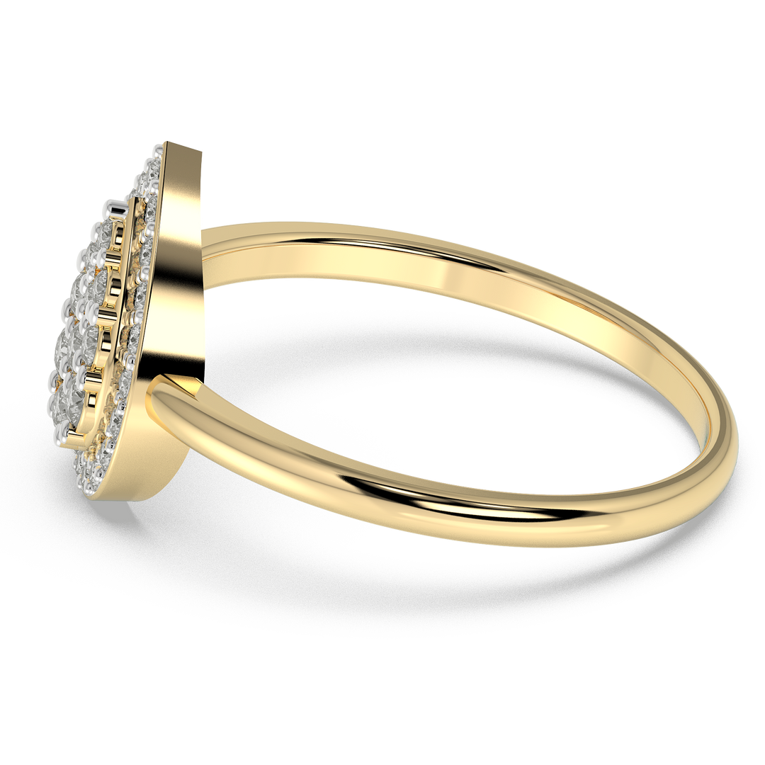 9K Gold Fleur Ring
