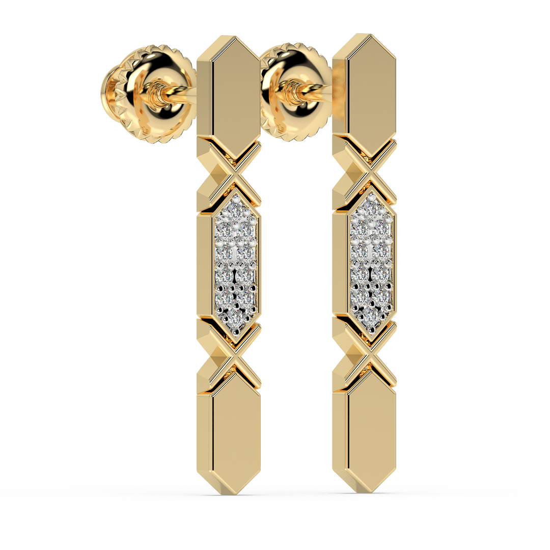 9K Gold Etoile Earrings