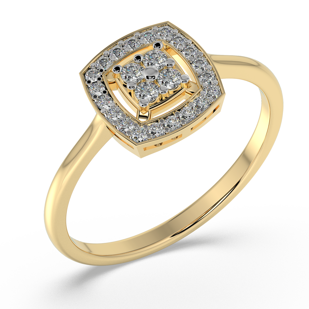 9K Gold Daisy Ring