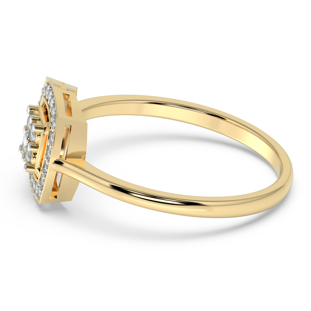 9K Gold Daisy Ring