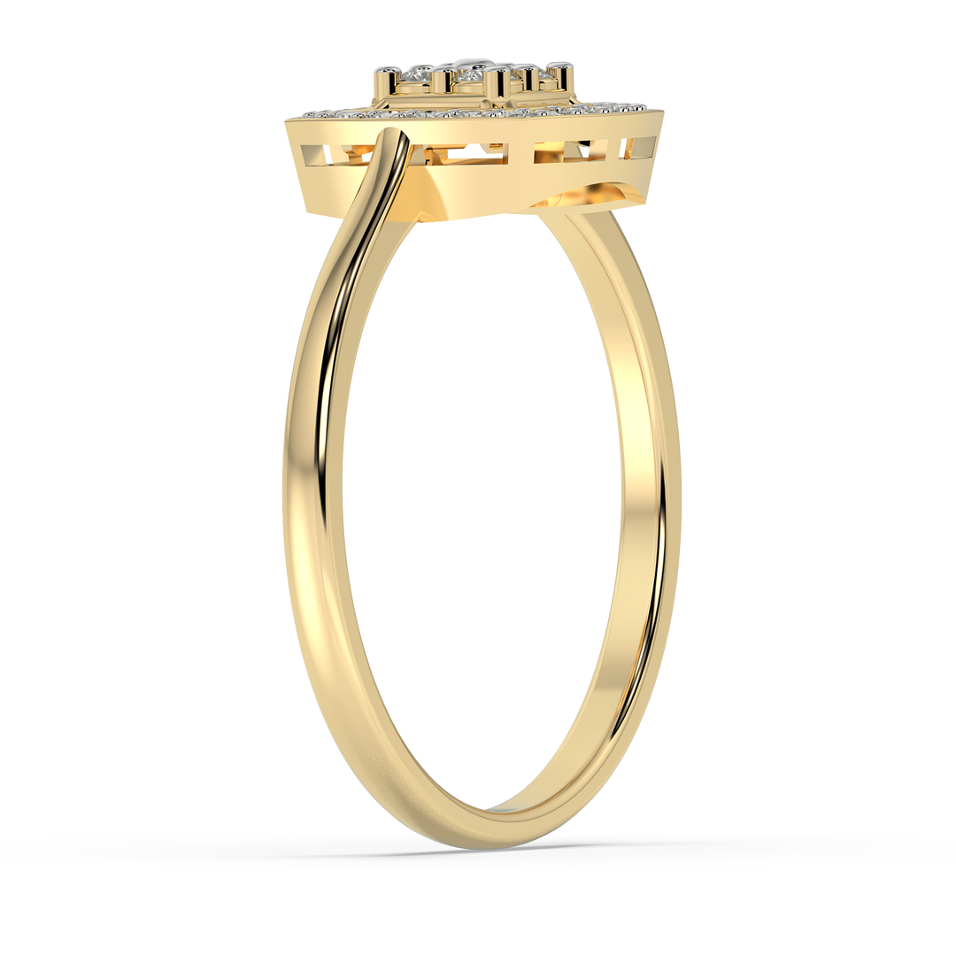 9K Gold Daisy Ring