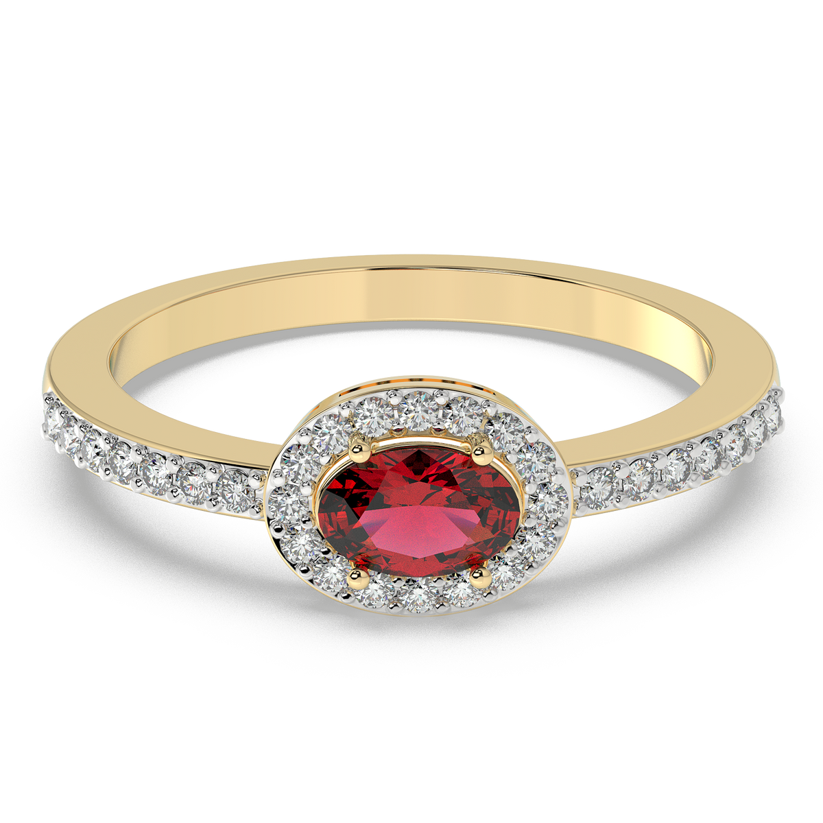 9k gold primrose ring