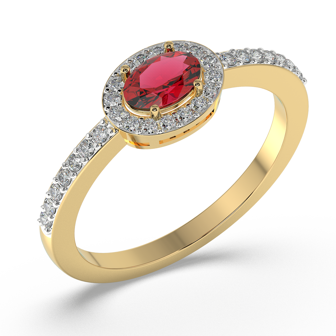 9K Gold Primrose Ring