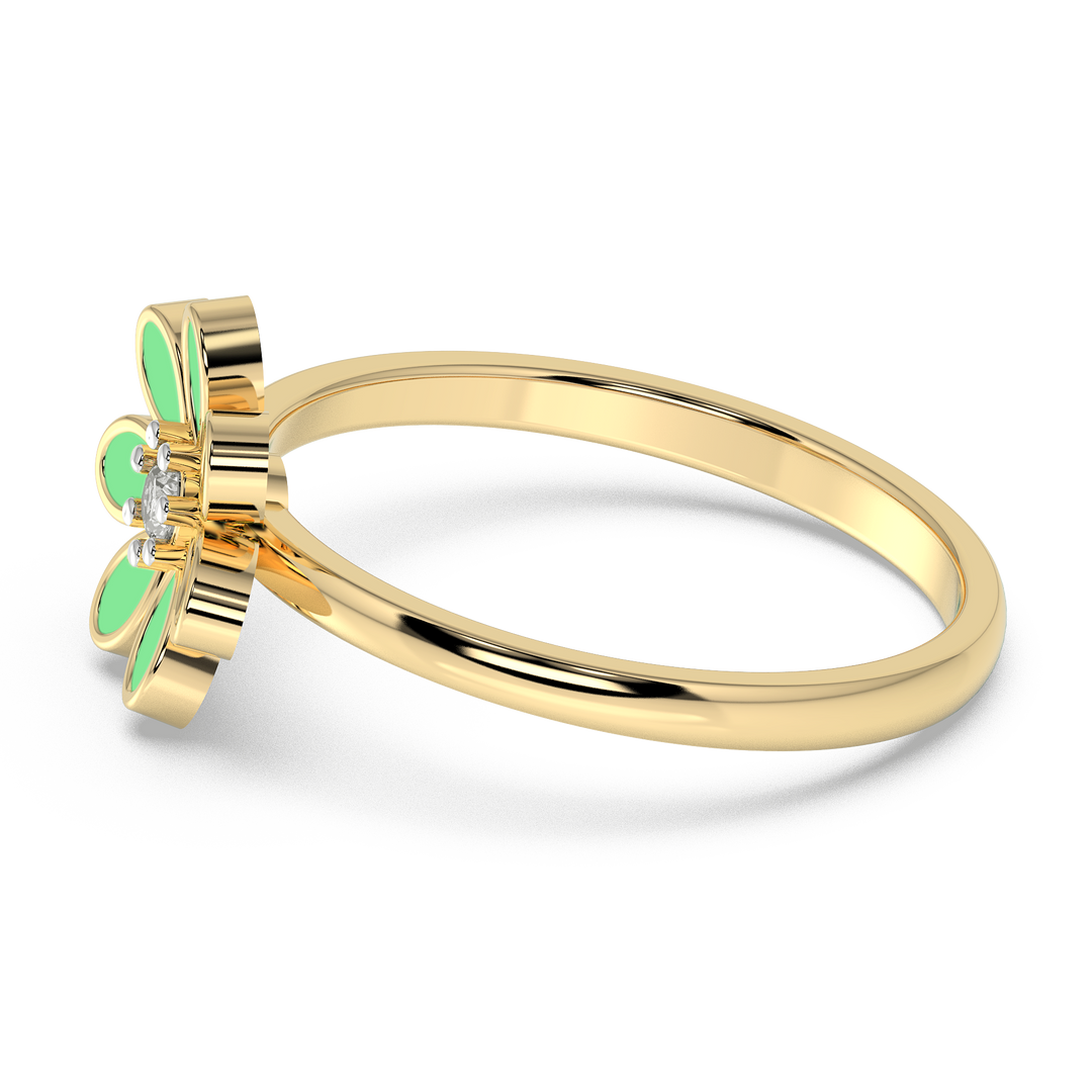 9K Gold Camellia Ring