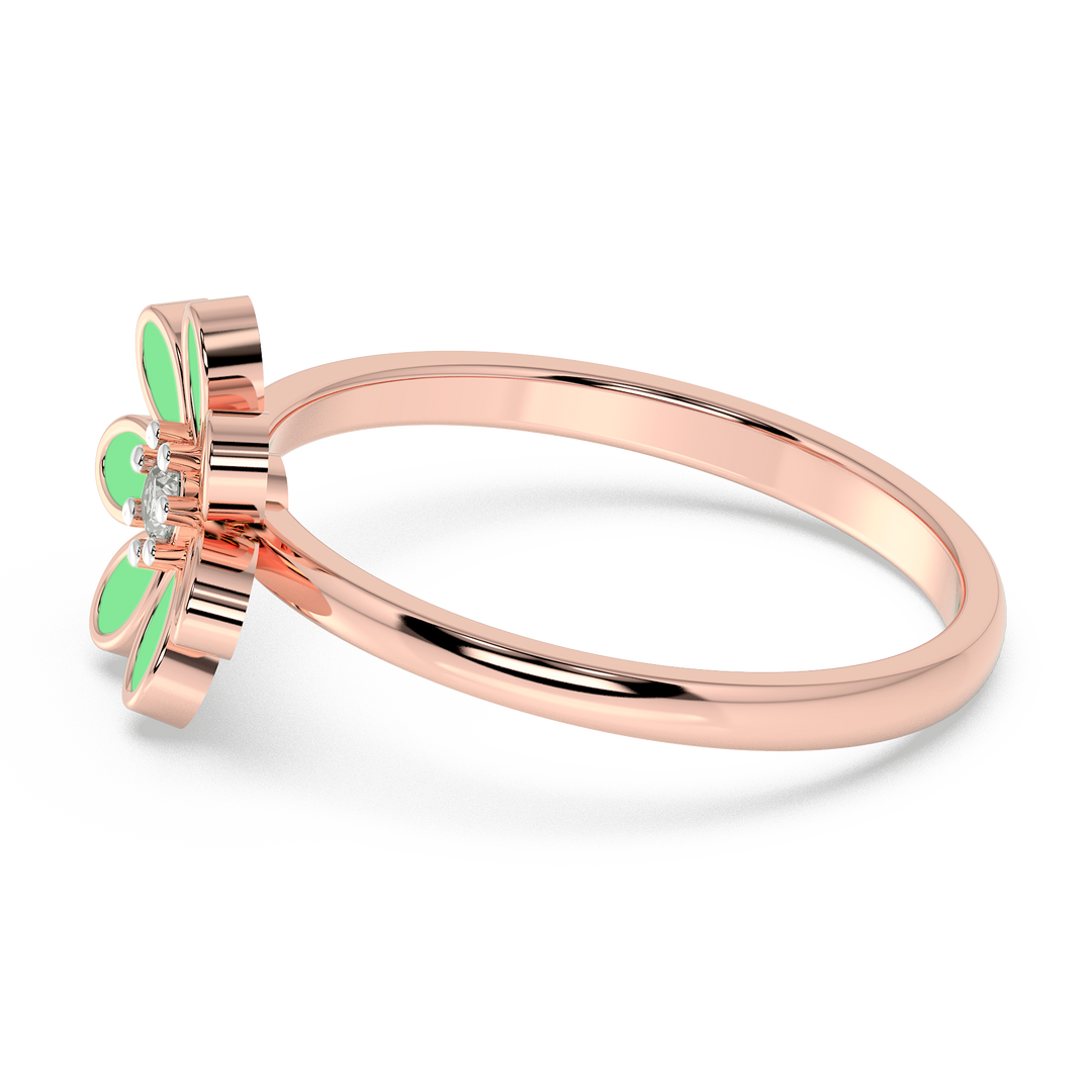 9K Gold Camellia Ring