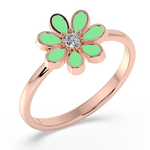 Load image into Gallery viewer, 9K Gold Camellia Ring
