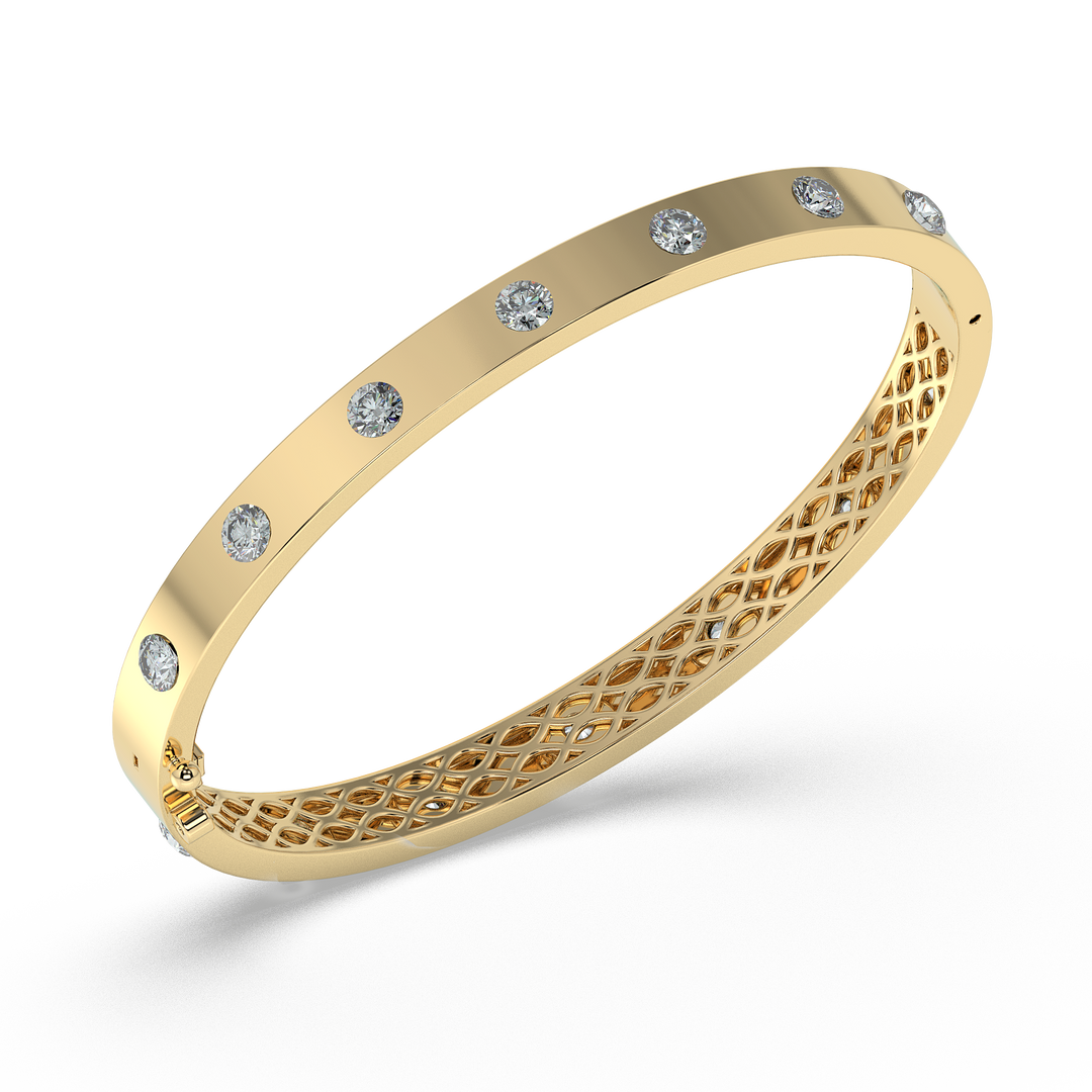 9K Gold Rosalie Bangle