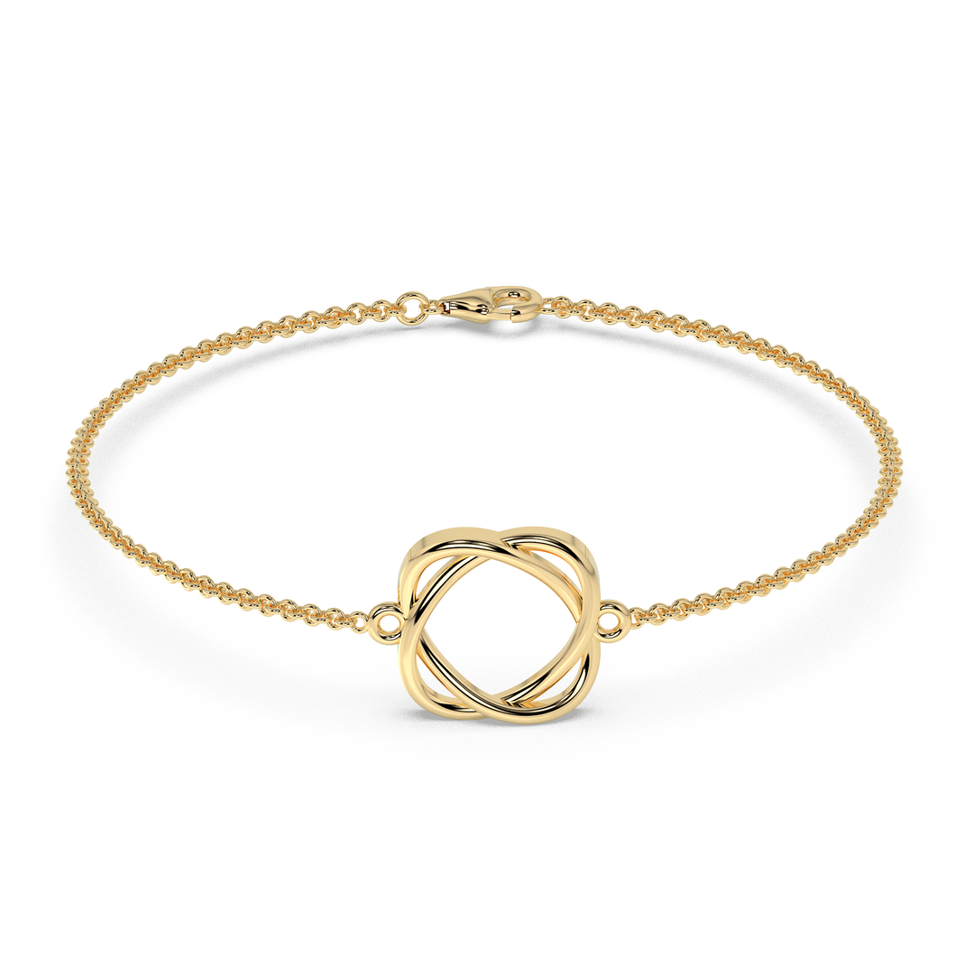9K Gold Lotus Bracelet