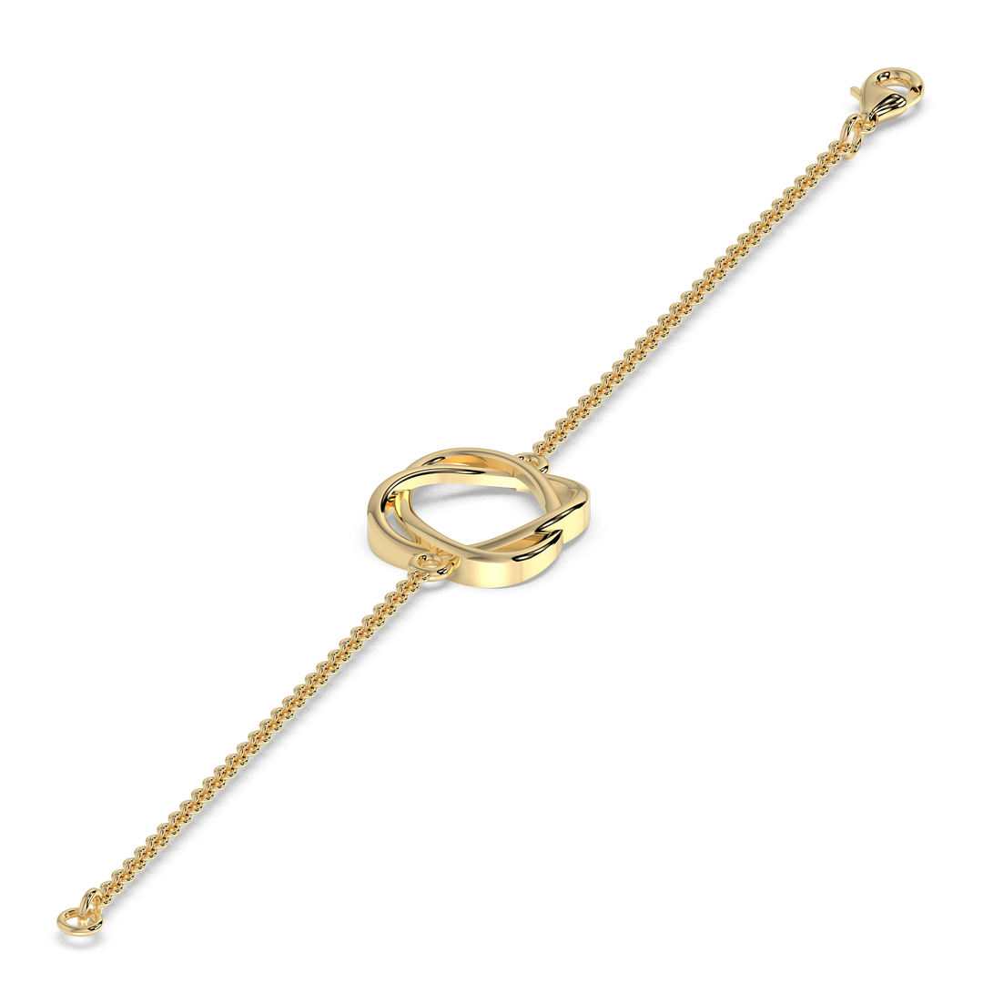 9K Gold Lotus Bracelet