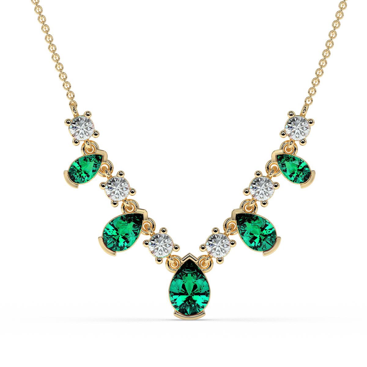 9k gold paloma necklace