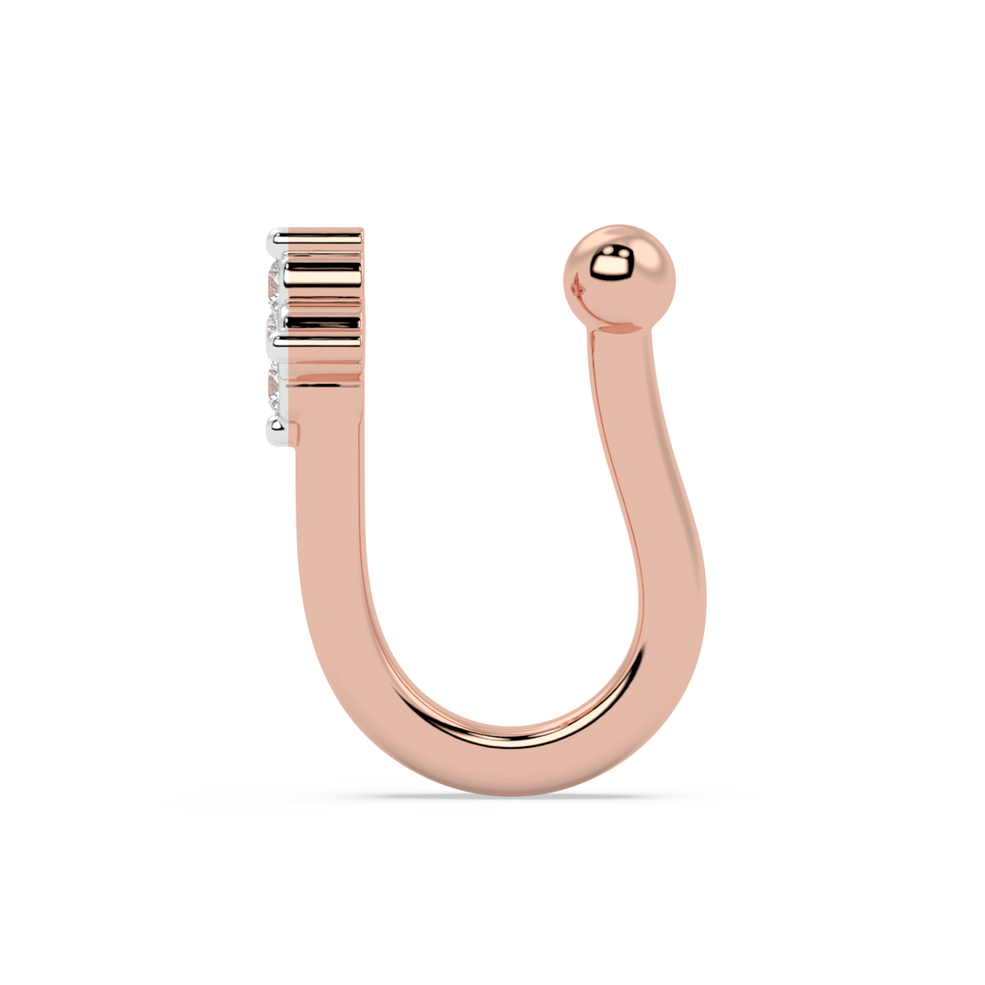 9K Gold Indigo Nose Pin