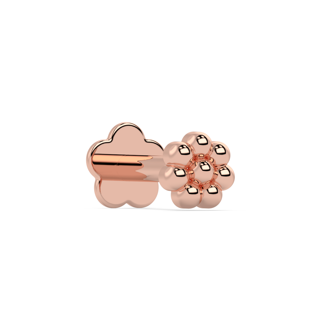 9K Gold Velvet Nose Pin