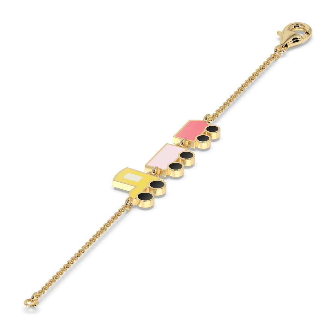 9K Gold Gardenia Bracelet