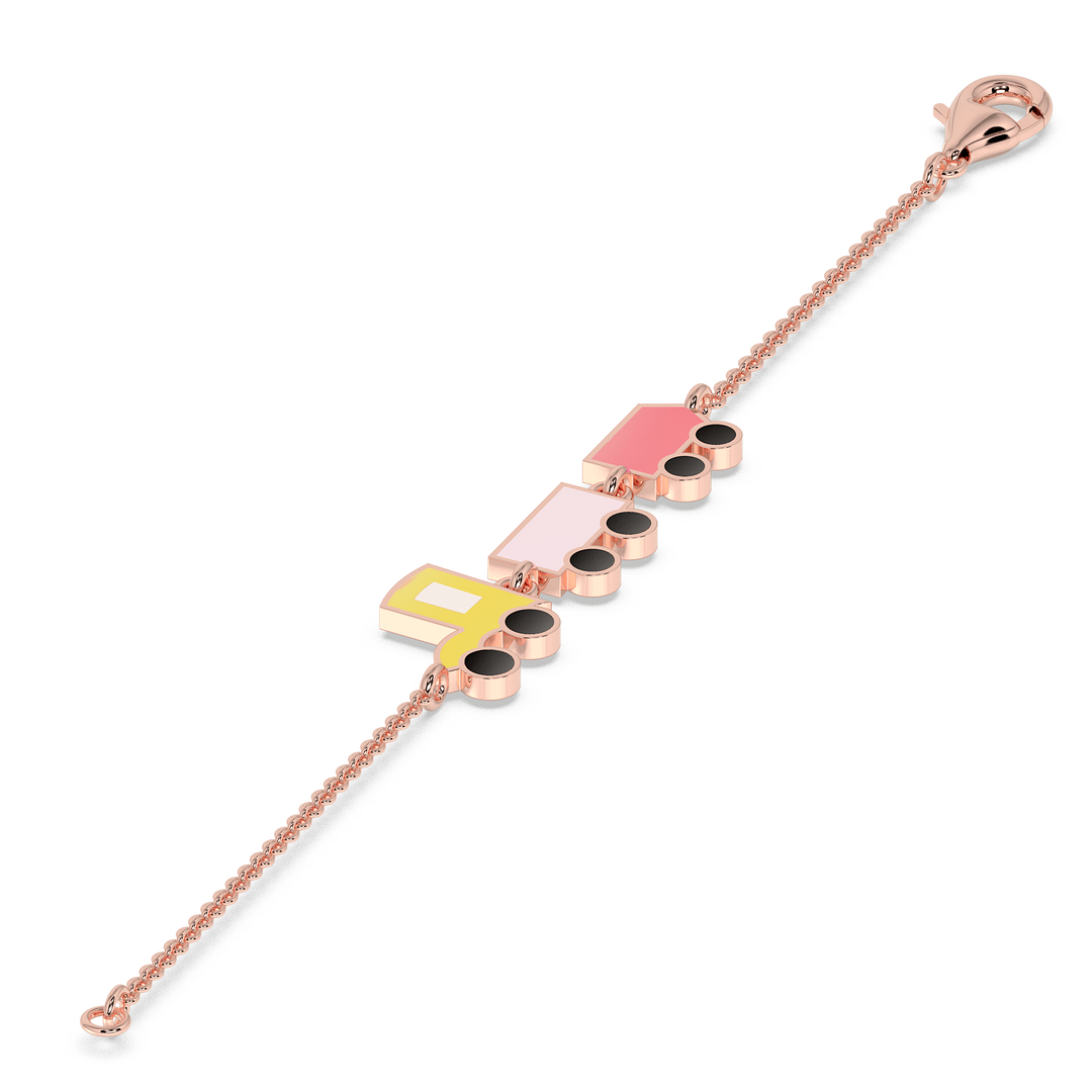 9K Gold Gardenia Bracelet