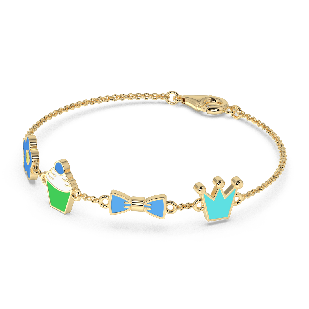 9K Gold Clover Bracelet