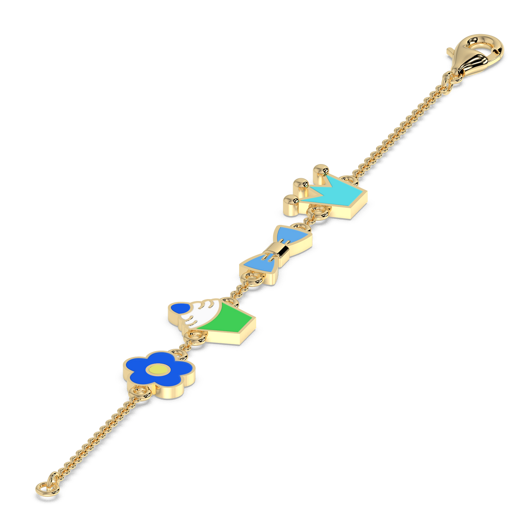 9K Gold Clover Bracelet