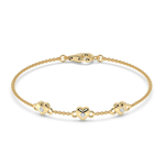 Load image into Gallery viewer, 9K Gold Peony Bracelet
