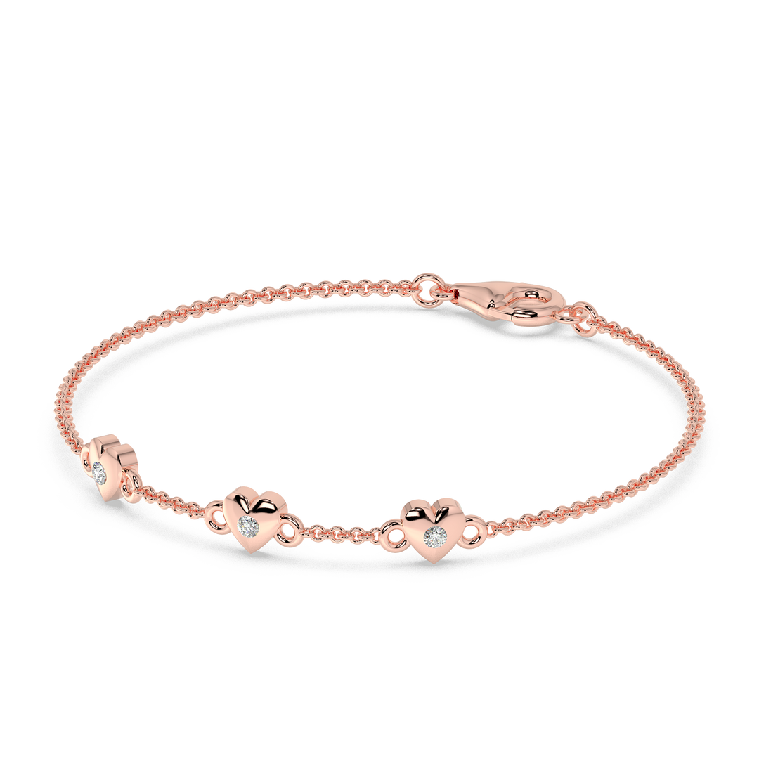 9K Gold Peony Bracelet