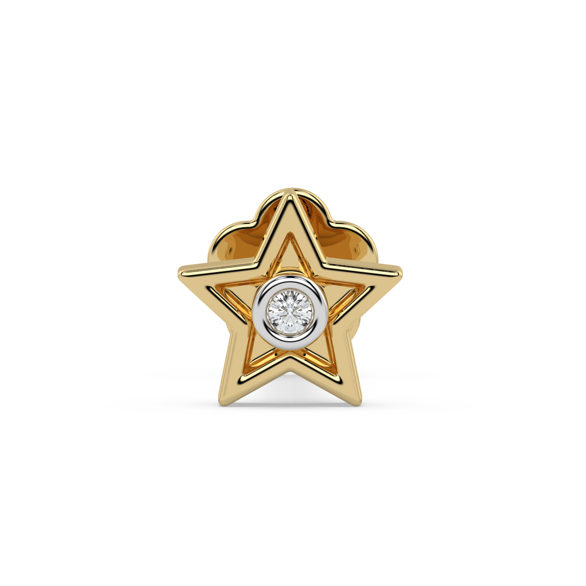 9k gold winsome nose pin