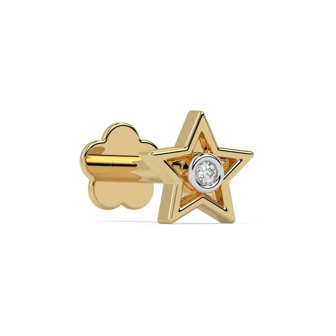 9K Gold Winsome Nose Pin