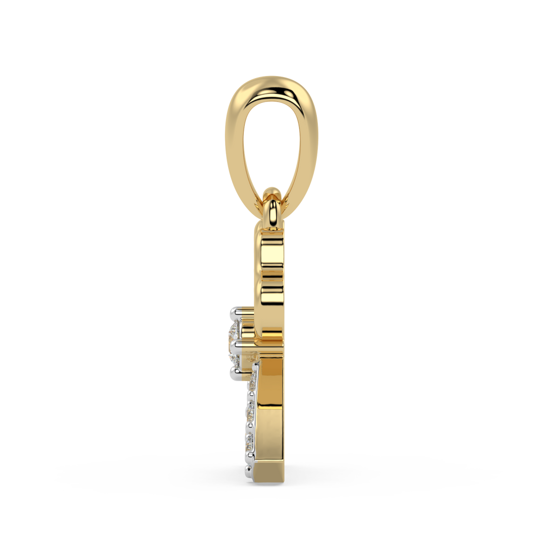9K Gold Sapphire Pendant