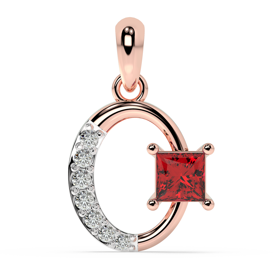 9K Gold Crystal Pendant