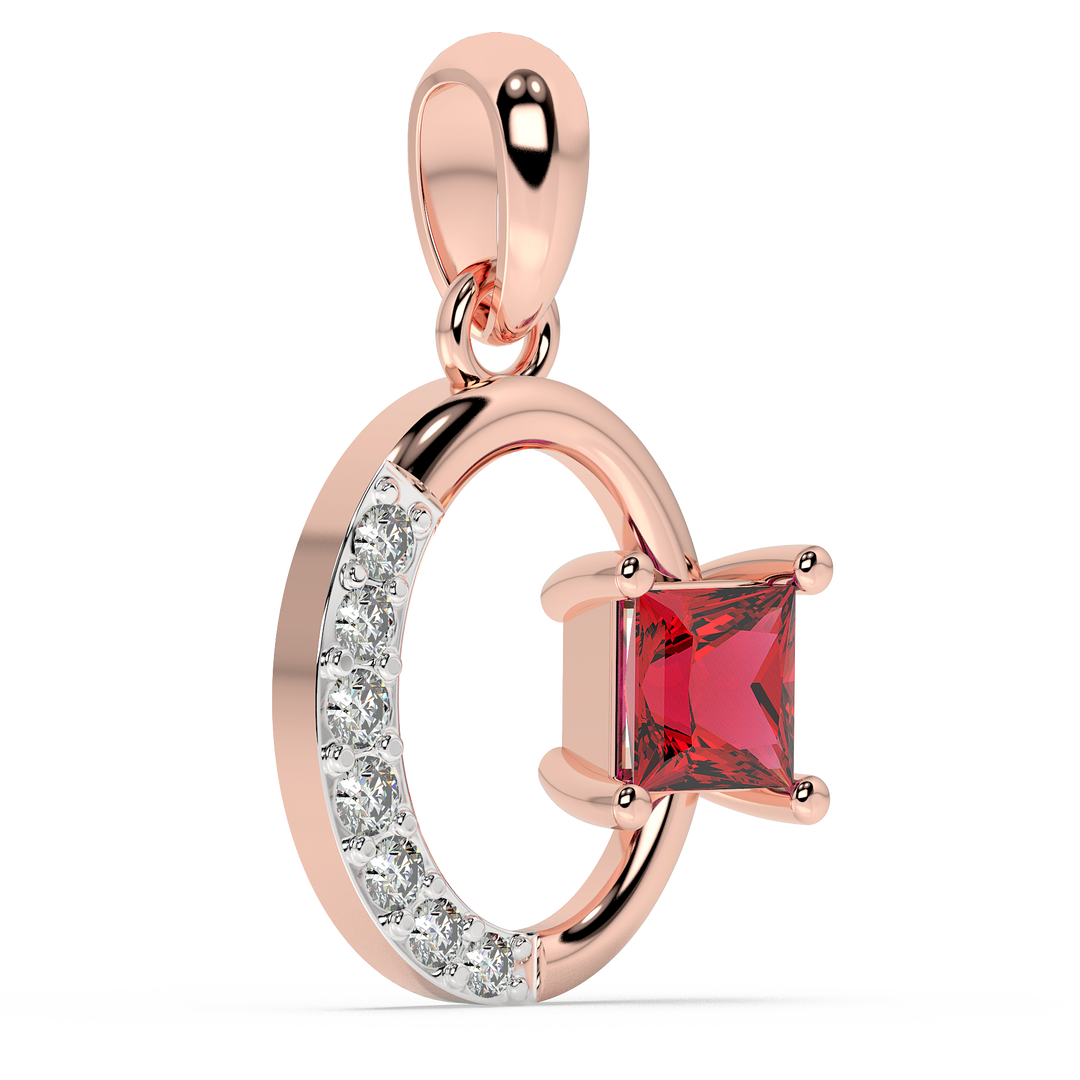 9K Gold Crystal Pendant