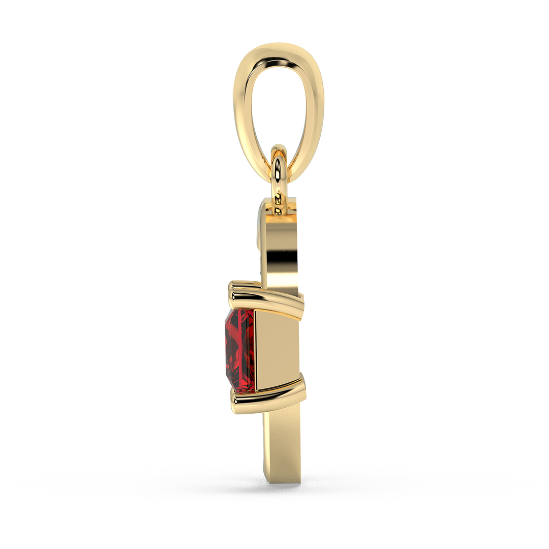9K Gold Crystal Pendant