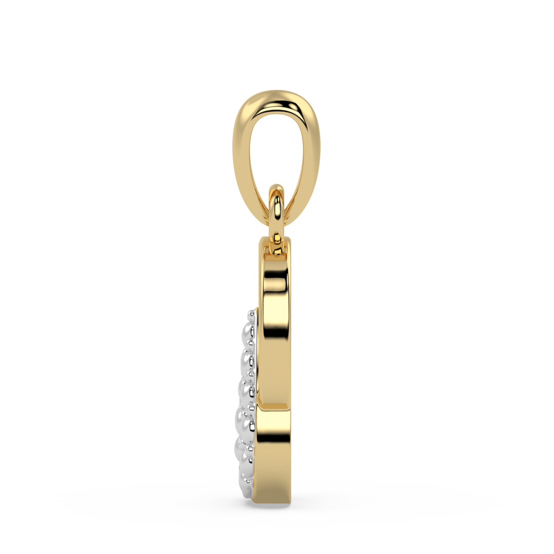 9K Gold Gemma Pendant