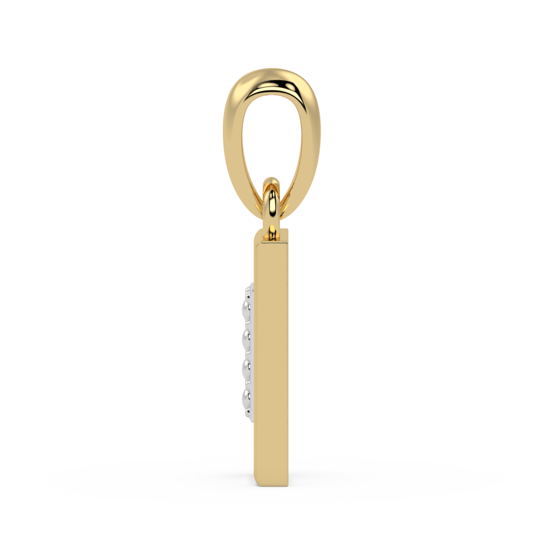 9K Gold Garnet Pendant