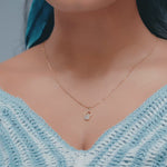Load and play video in Gallery viewer, 9K Gold Gemma Pendant
