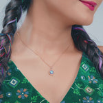 Load and play video in Gallery viewer, 9K Gold Celestine Pendant
