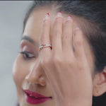 Load and play video in Gallery viewer, 9K Gold Lily Ring

